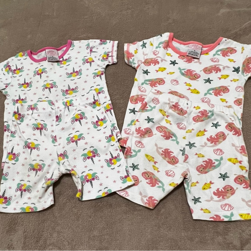 1000% Cute Bundle of 2 Summer PJ Short Sets Size 4